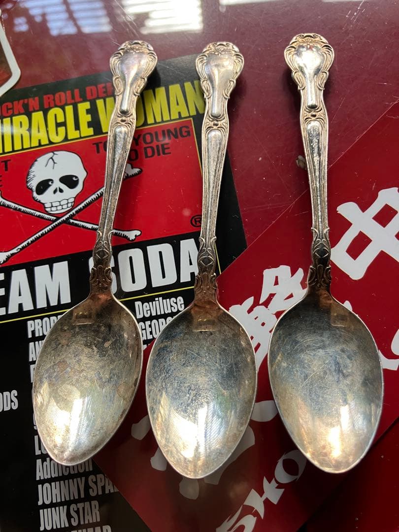 わ*ん様 銀製スプーン 3本セット クラシックデザイン