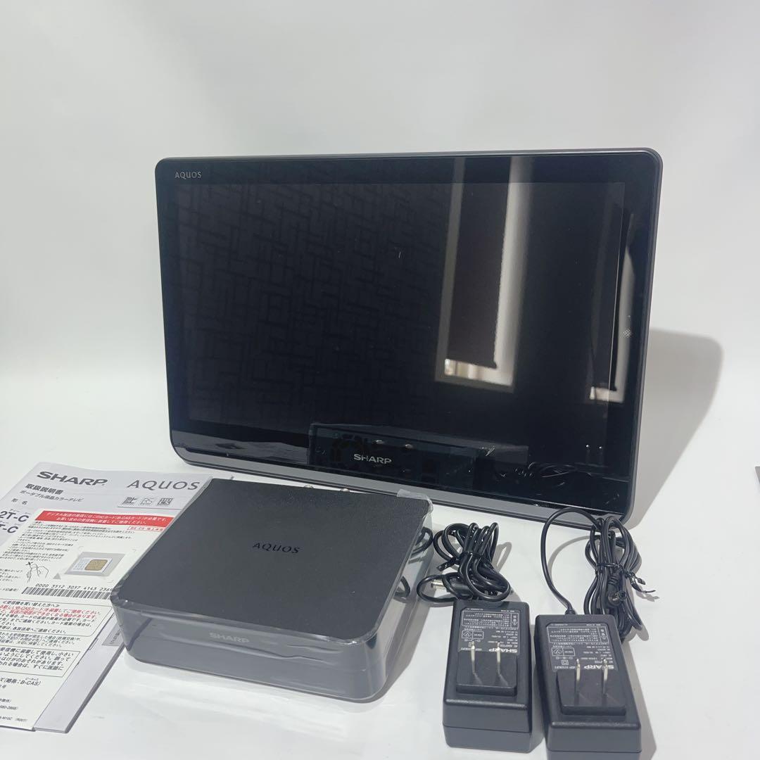 極美品　シャープ 2T-C16AP-B アクオス ポータブル液晶テレビ　防水
