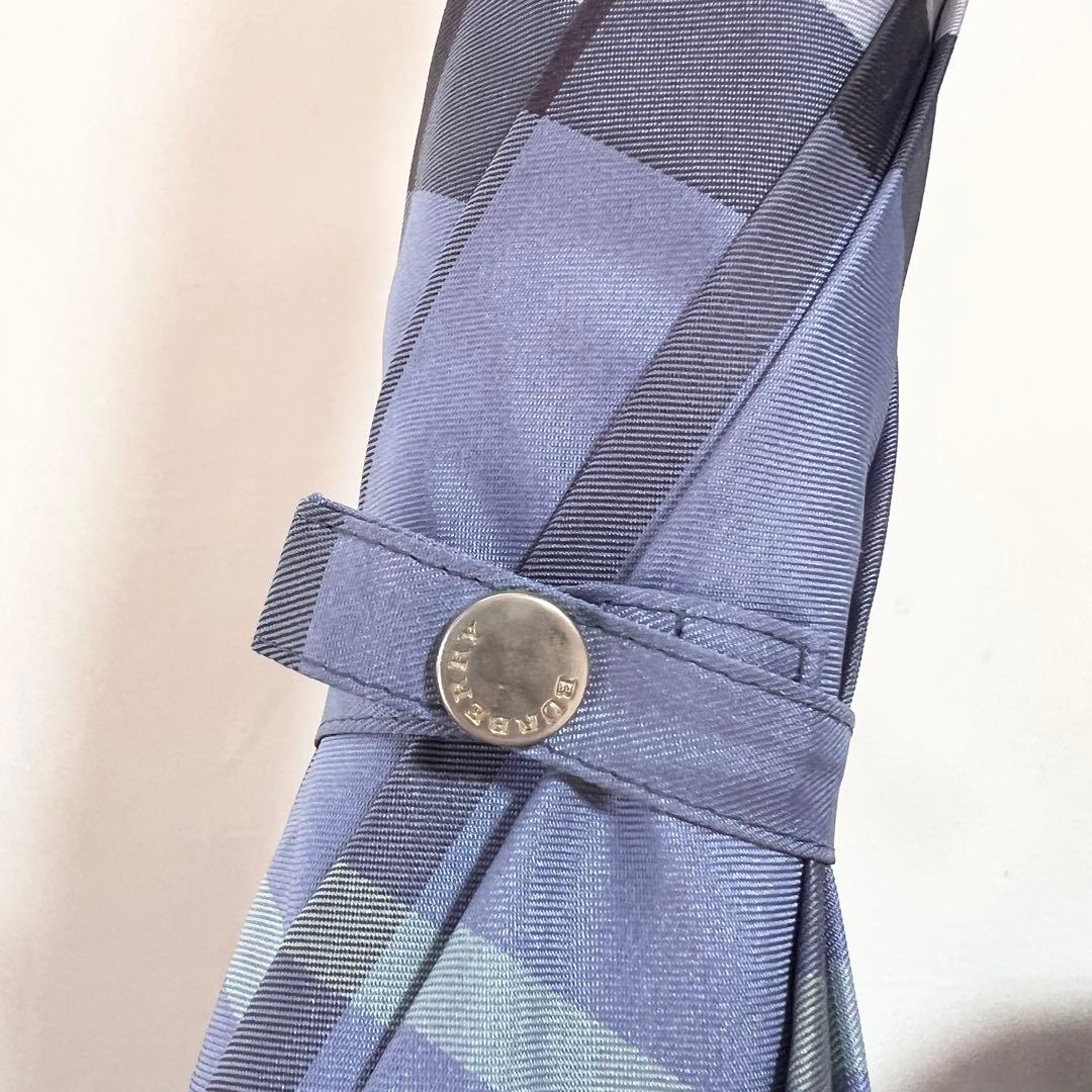 Burberry バーバリー　長傘　チェック　ブルーカラー　ユニセックス