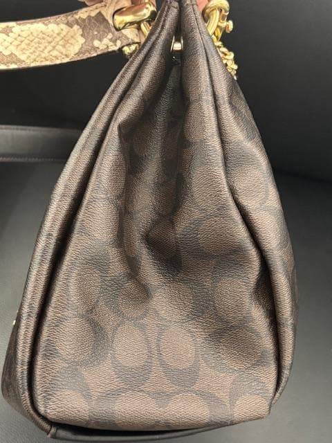 【purin3008】COACH ショルダーバッグ PVC×レザー