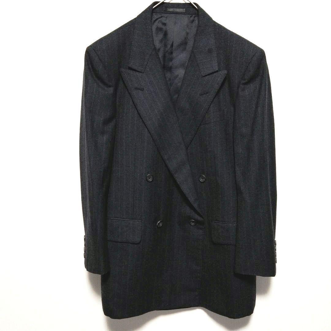 バーバリーズ　ダブルスーツ　セットアップ　ストライプ　総裏　BB5