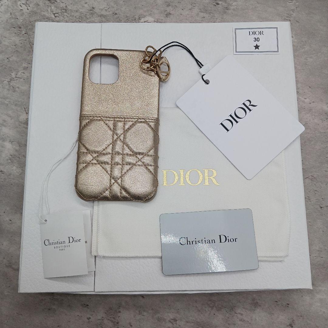 タグ付✨ クリスチャン ディオールiPhone11 ケース カナージュ ゴールド