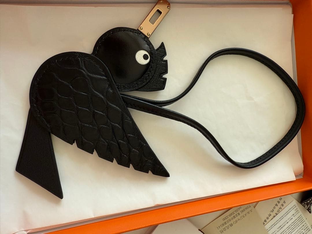 本物保証　新品未使用　エルメス チャームバーディ タッチ 鳥 ソーブラック 黒