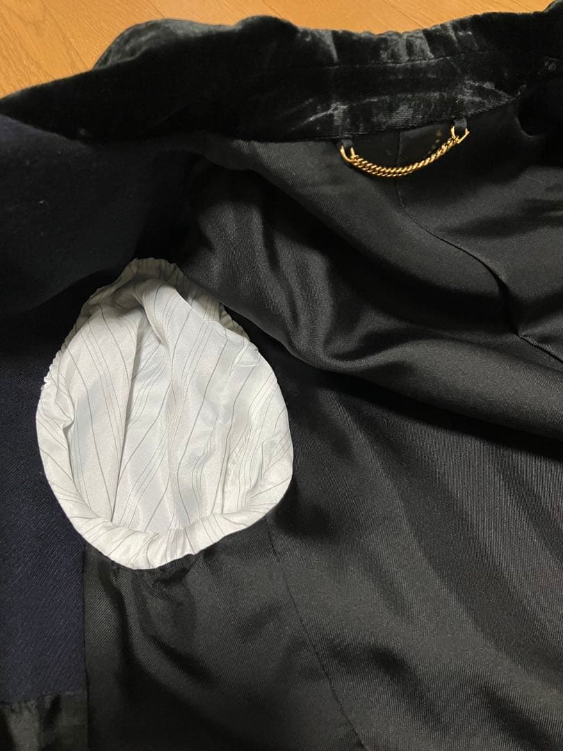 Salvatore Ferragamo ネイビーAラインコート 38