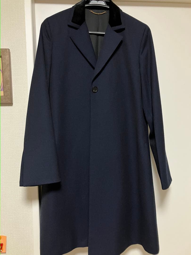 Salvatore Ferragamo ネイビーAラインコート 38