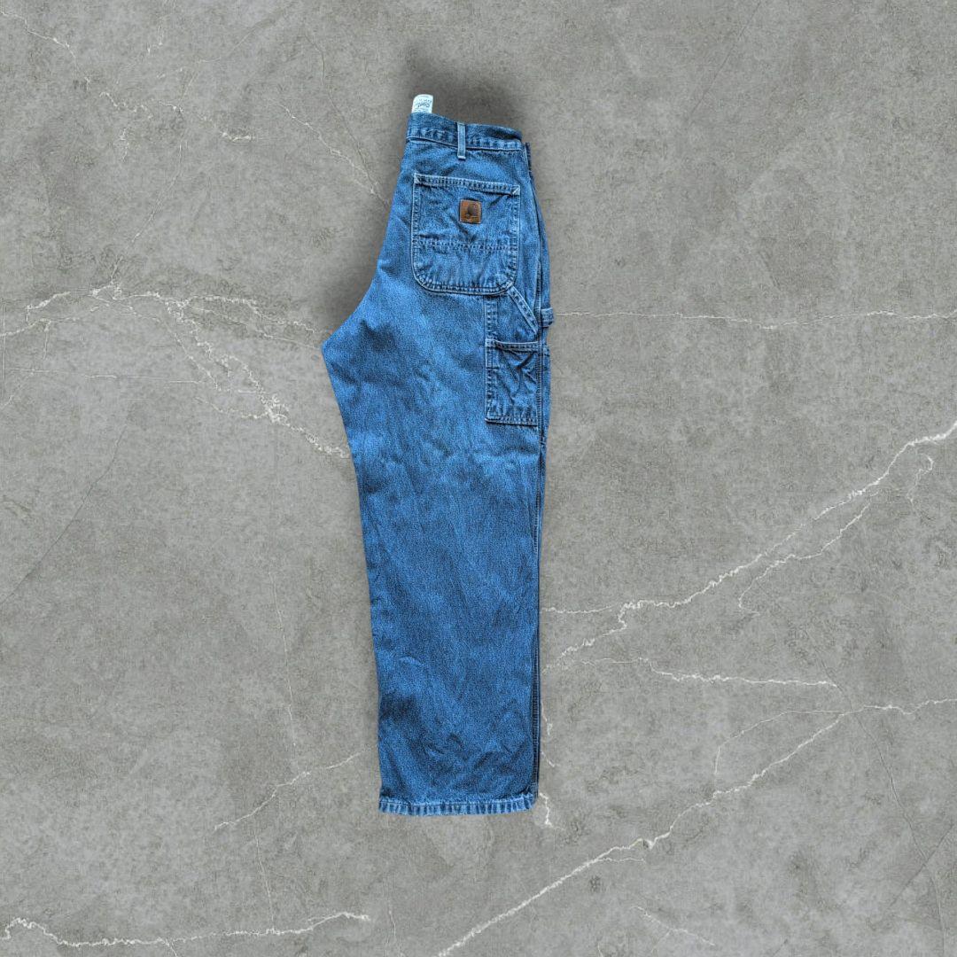 竹*様 カーハート デニム生地 ペインターパンツ B13 DST W34L30