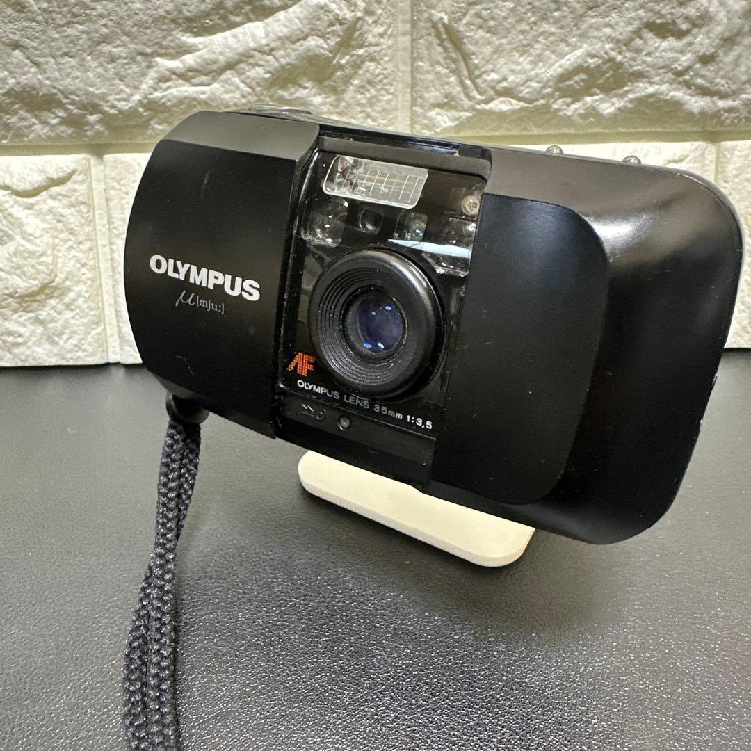 初代 OLYMPUS μ mju 35mm 1:3.5通電確認　ジャンク現状品