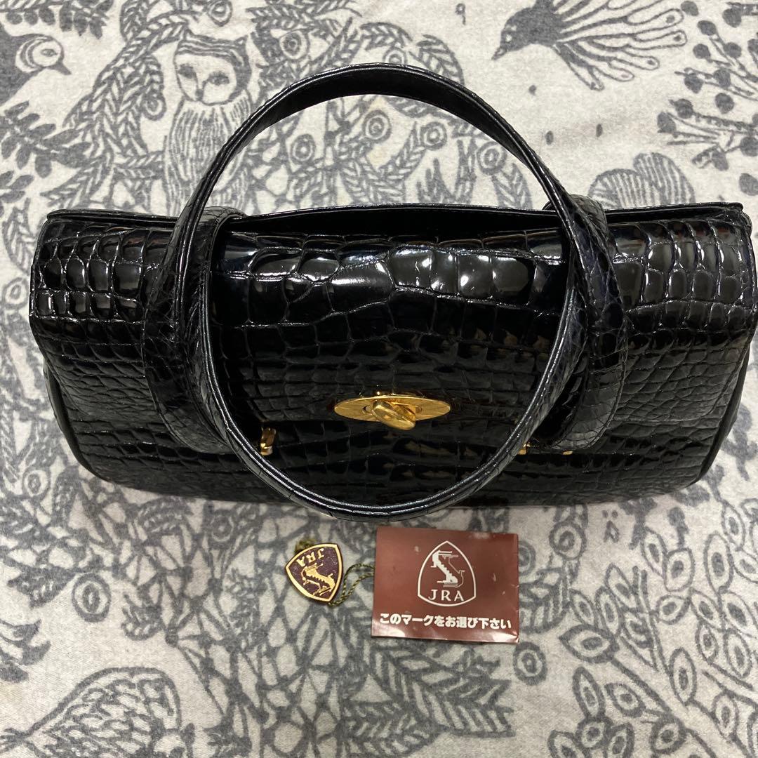 JRA認定 クロコダイル大バッグ 美品 鰐皮