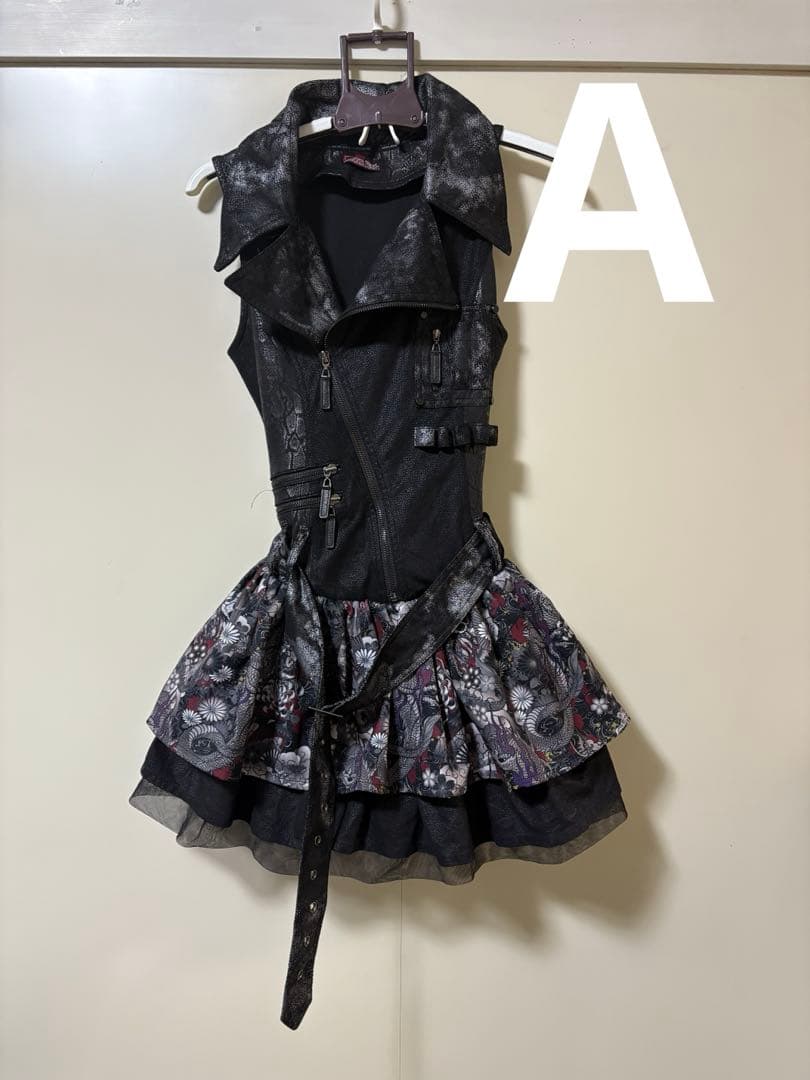 ロックスタイル ノースリーブミニワンピース