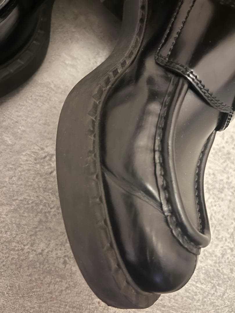 PRADA チョコレート ブラッシュドレザー ローファー　ローファー　36