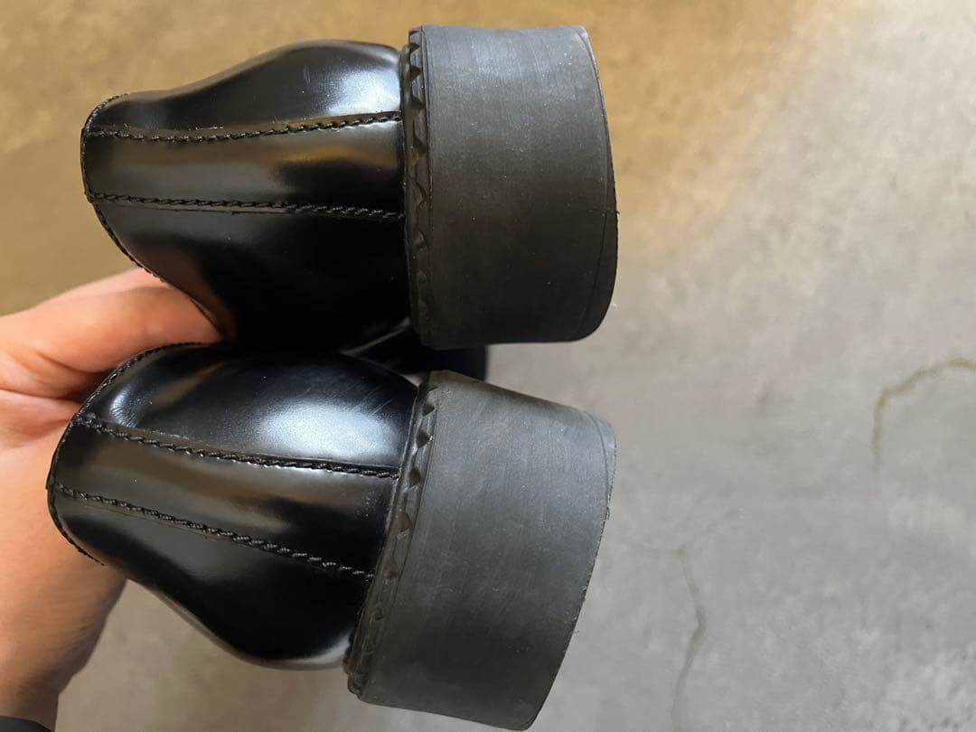 PRADA チョコレート ブラッシュドレザー ローファー　ローファー　36