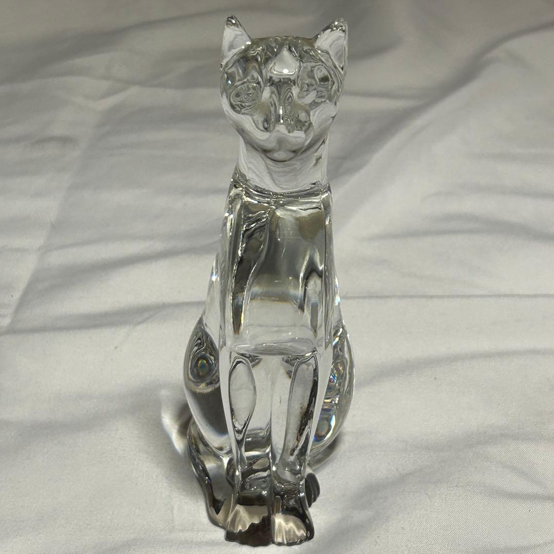 バカラ　エジプシャンキャット　フィギュリン　猫　クリスタル　置物