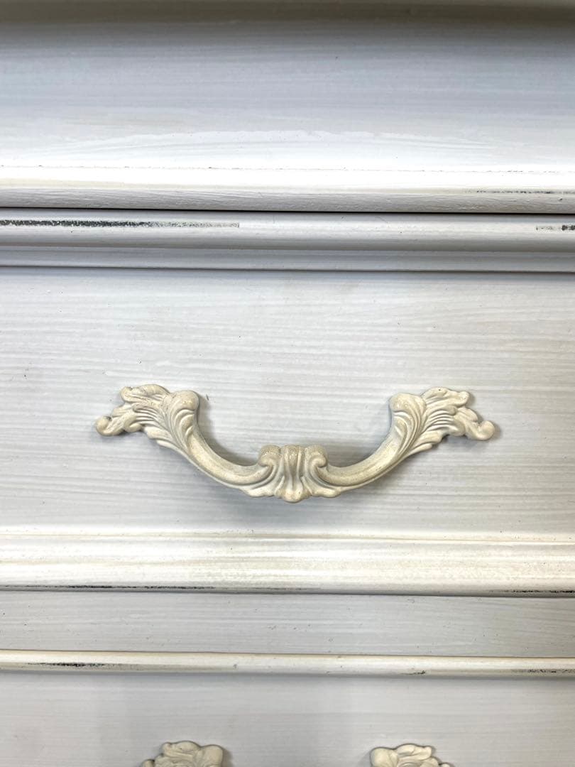 s*e様 期間限定 アンティーク調 3段チェスト ホワイト系 ナイトテーブル