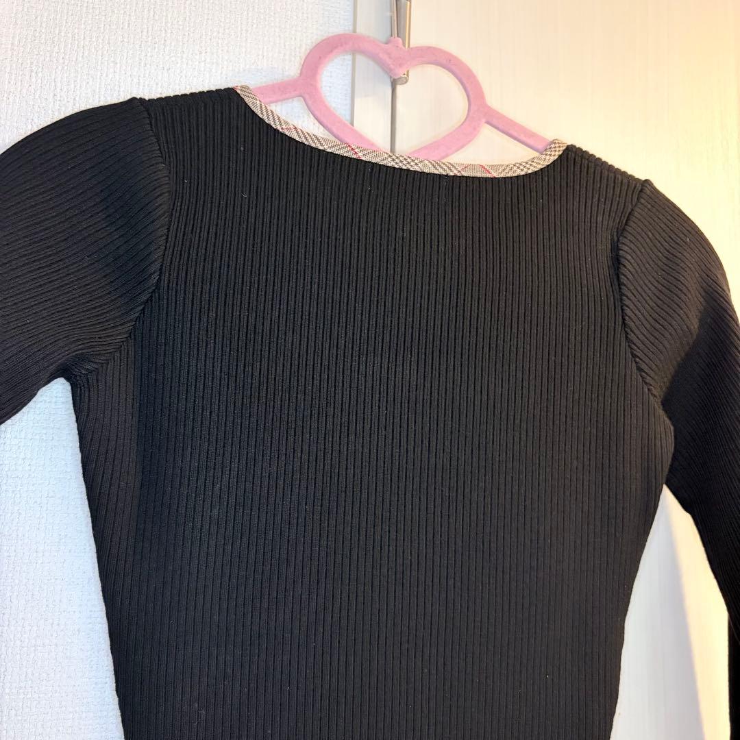 ♡ ダーリッチ Darich ♡ ポイントチェックニットミニワンピース