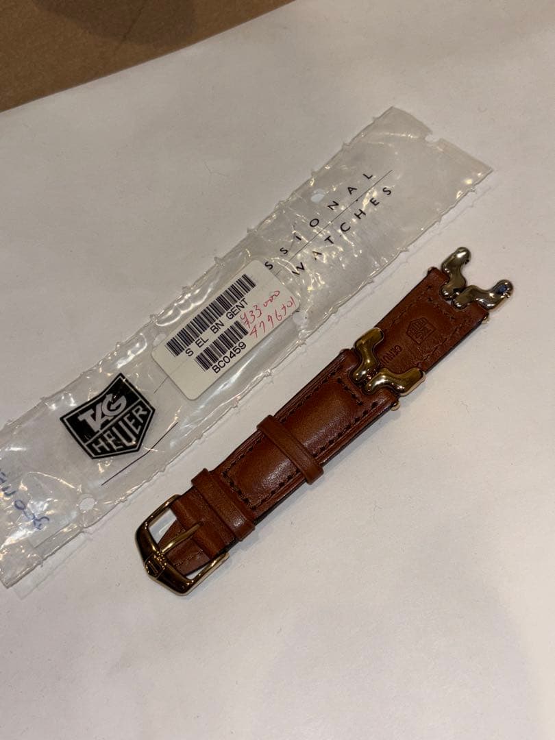 タグホイヤー　セナモデル　純正カーフベルト　新品