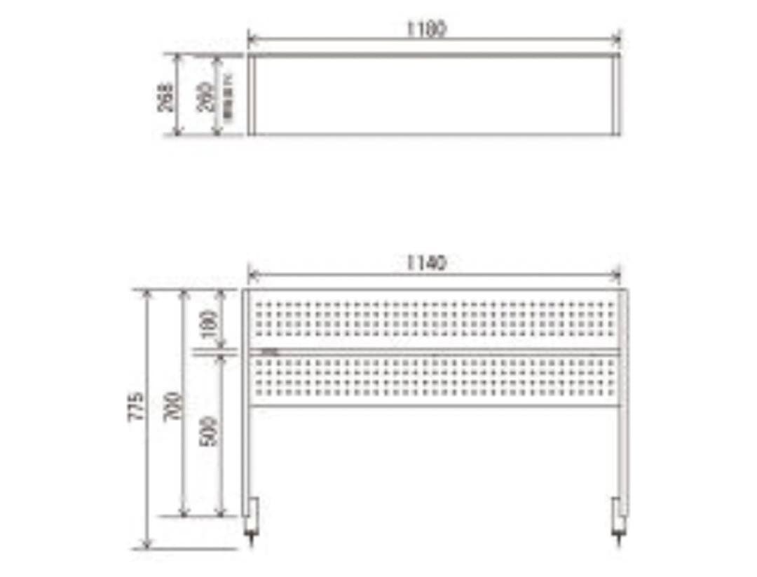 【新品・未使用品】アスプルンド　ESシリーズ机上ラック1200 1132004