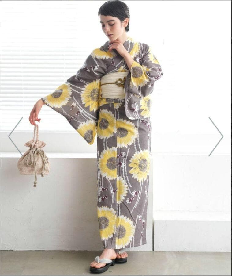 お任せ下駄+お任せ帯締+画像と同じ帯つき◆◆utataneブランド浴衣◆