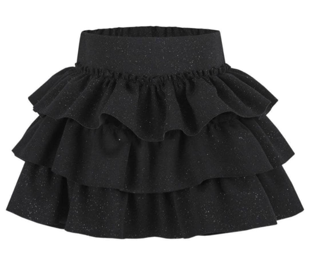 スカート ANDWANG kirakirafrill culotte mini skirt