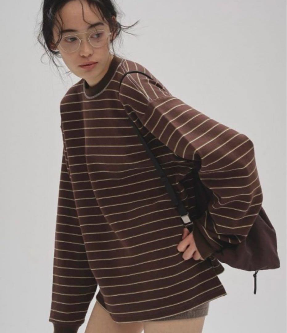 サチコ　Border Long T-shirts チョコ　todayful