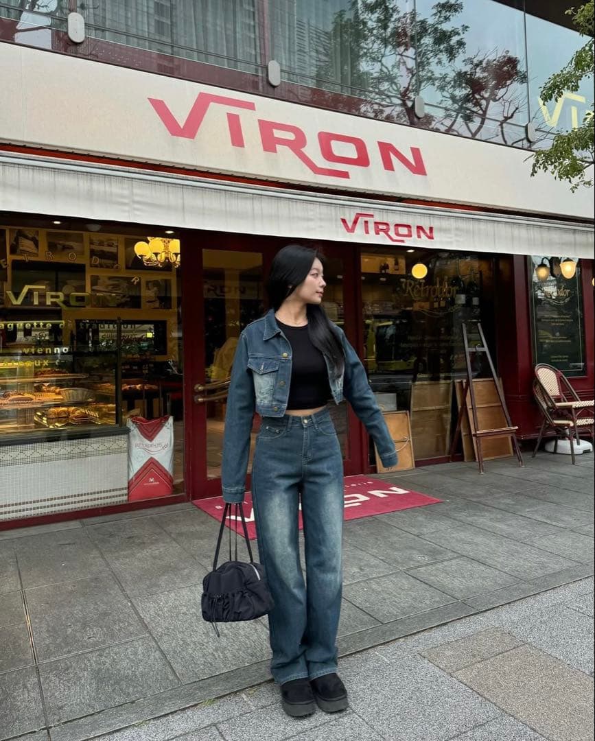 ⭐️完売品⭐️TRIFLE クロップドジャケットデニムセットアップ ブルー F