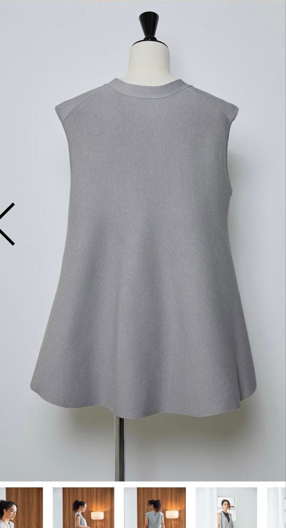 オアーノ　ニットジレ　グレーM新品未使用　OWAUNO 2025