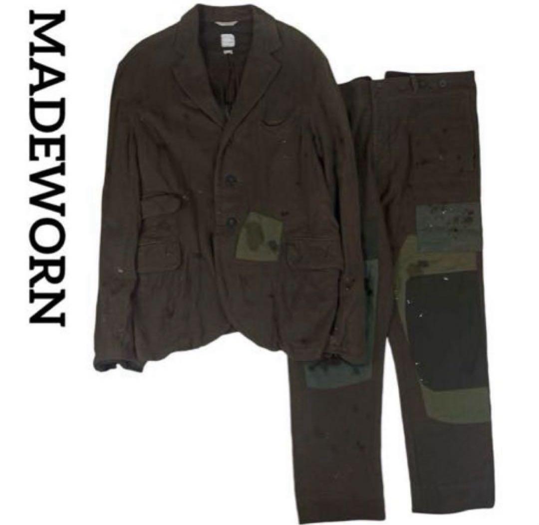 MADEWORN メイドウォーン セットアップ テーラードジャケット　襤褸