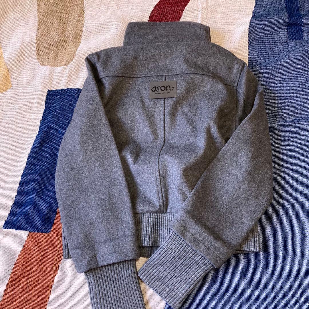 ASON as”on ダンボ ウールジャケット グレー