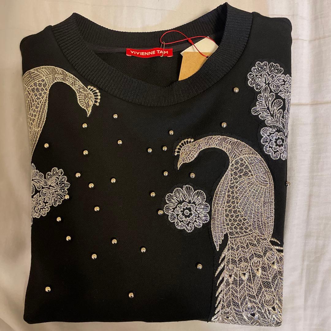 レア！新品タグ付ヴィヴィアンタム鳳凰と花刺繍トレーナー 38