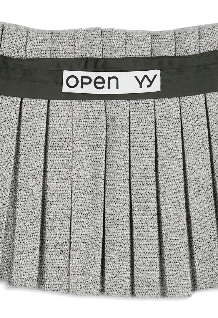 スカート OPENYY PLEATS LAYERED POCKET BELT, KHAKI