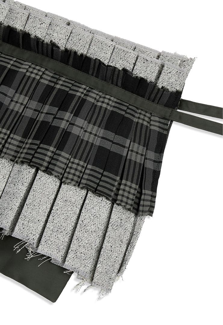 スカート OPENYY PLEATS LAYERED POCKET BELT, KHAKI