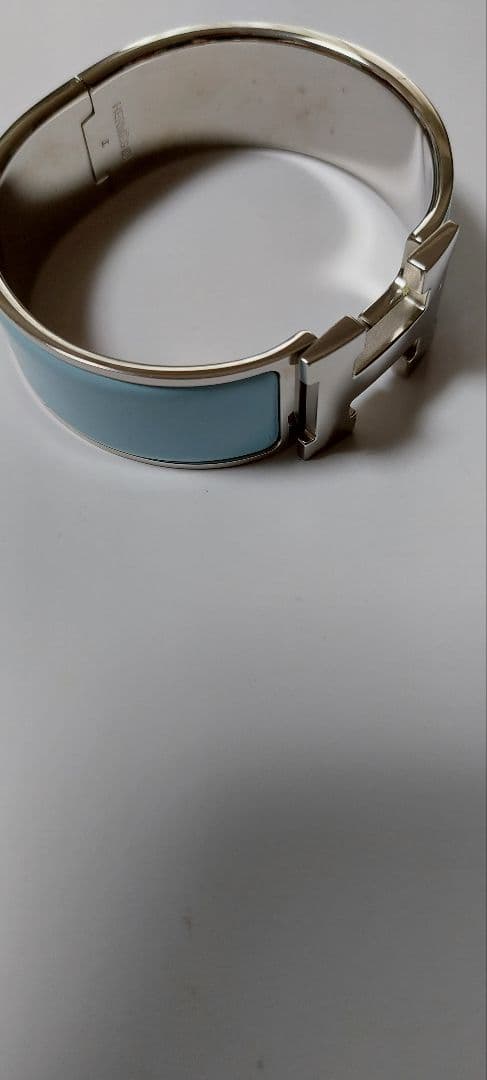 たきや　美品　HERMES 　エルメス　バングル 水色