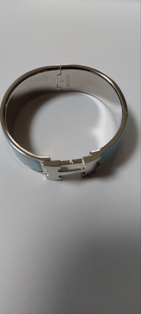 たきや　美品　HERMES 　エルメス　バングル 水色