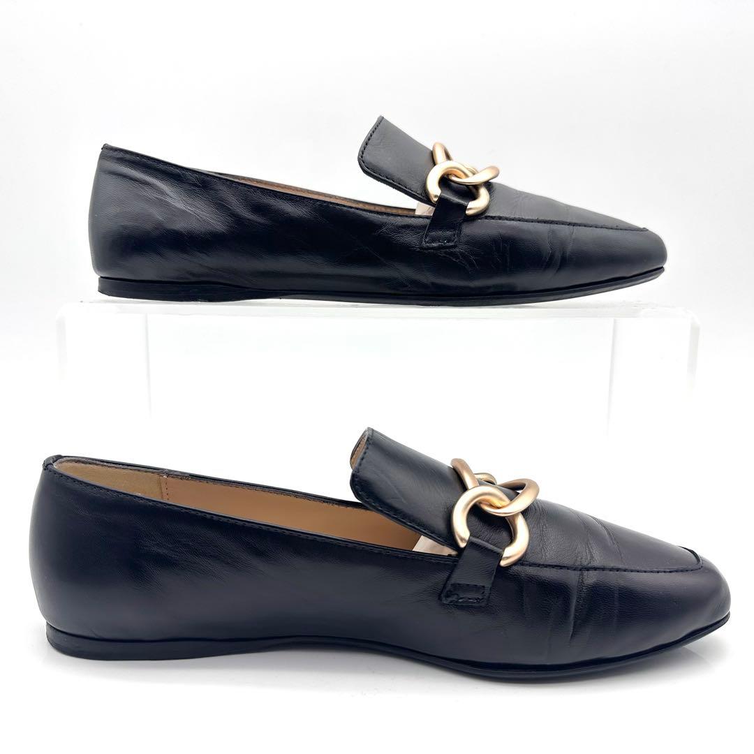 【美品】ファビオルスコーニ ビットローファー ブラック ゴールド ビッグチェーン