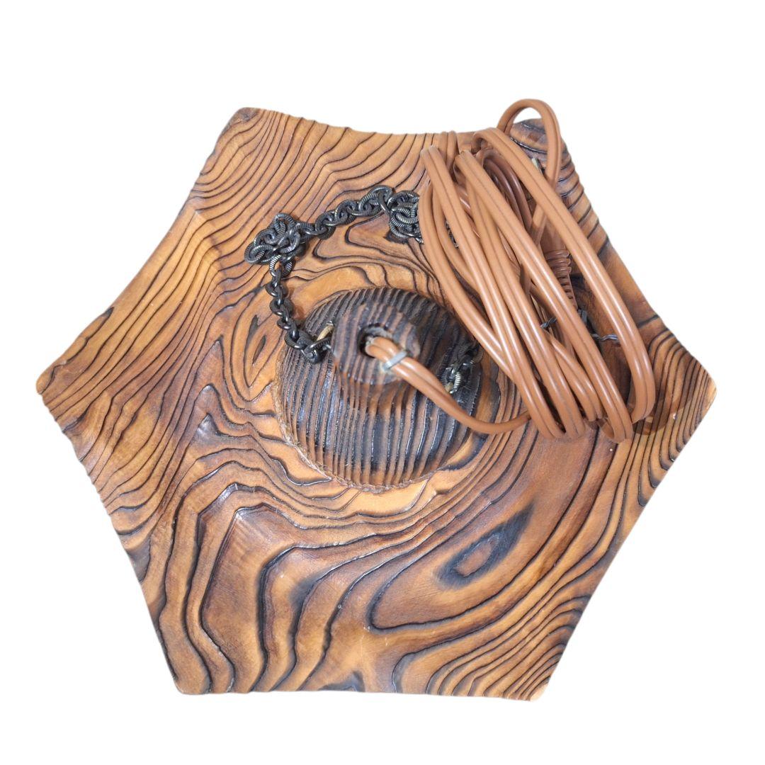 木製 和風行灯 灯籠 卓上照明 月窓 民芸調 通電OK