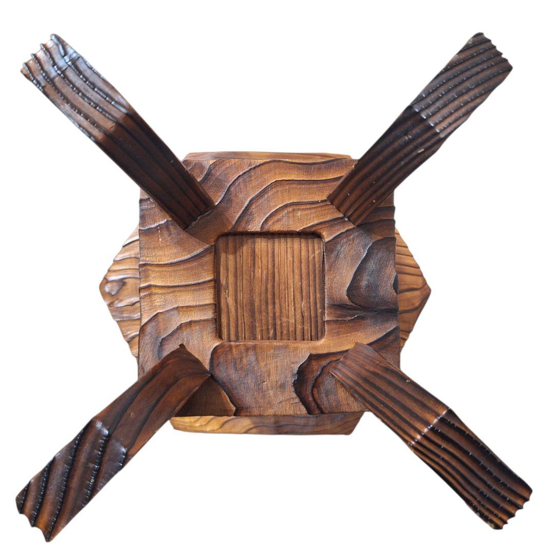 木製 和風行灯 灯籠 卓上照明 月窓 民芸調 通電OK