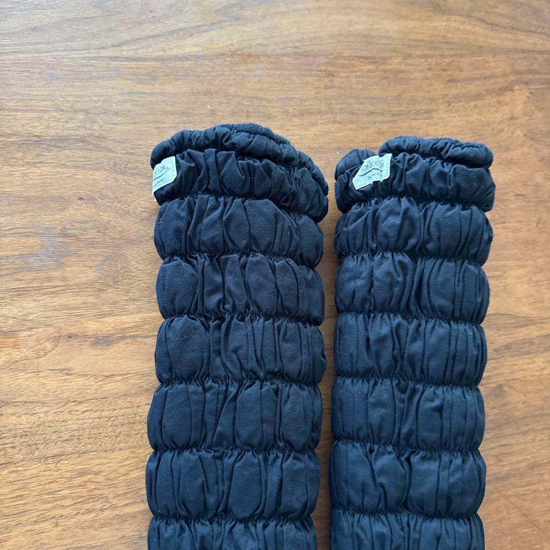 IONDOCTOR 黒 レッグウォーマー ギャザー仕上げ