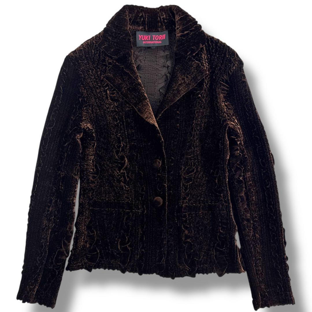 ユキトリイ インターナショナル 軽量ストレッチジャケット Gプリーツ 皺プリーツ