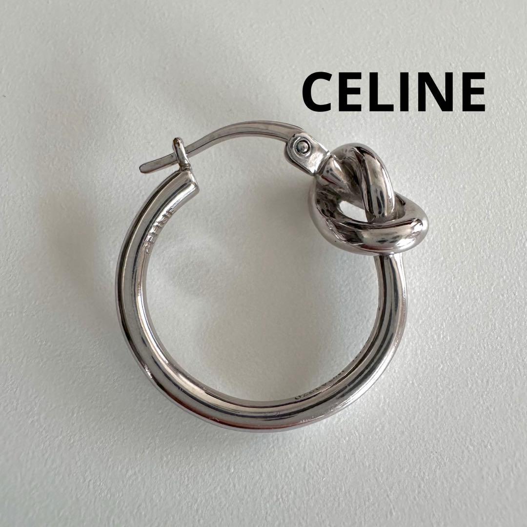 CELINE セリーヌ　ノット　スモールフープ　ピアス　イヤリング　片耳　極美品