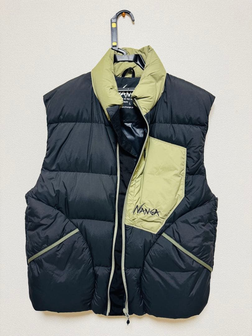 NANGA ダウンベスト 日本XL ブラック・カーキ