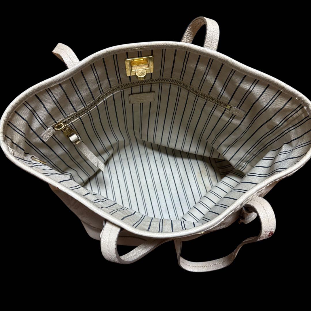 ルイヴィトン トートバッグ モノグラム アンプラント レザー 白 ポーチ付き