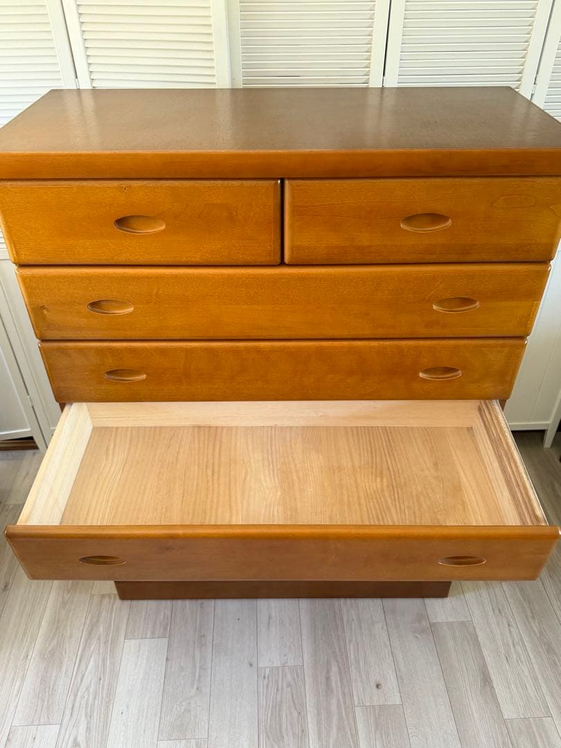 木製ハイチェスト 木目調 7段 引き出し ブラウン