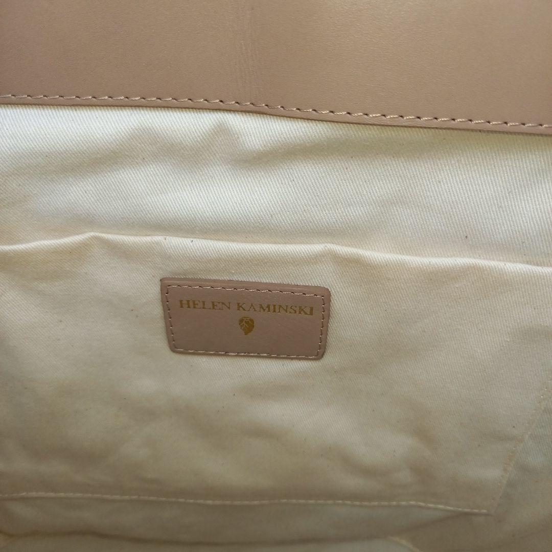 HELEN KAMINSKI ラフィア レザー トートバッグ 肩掛け カゴバッグ