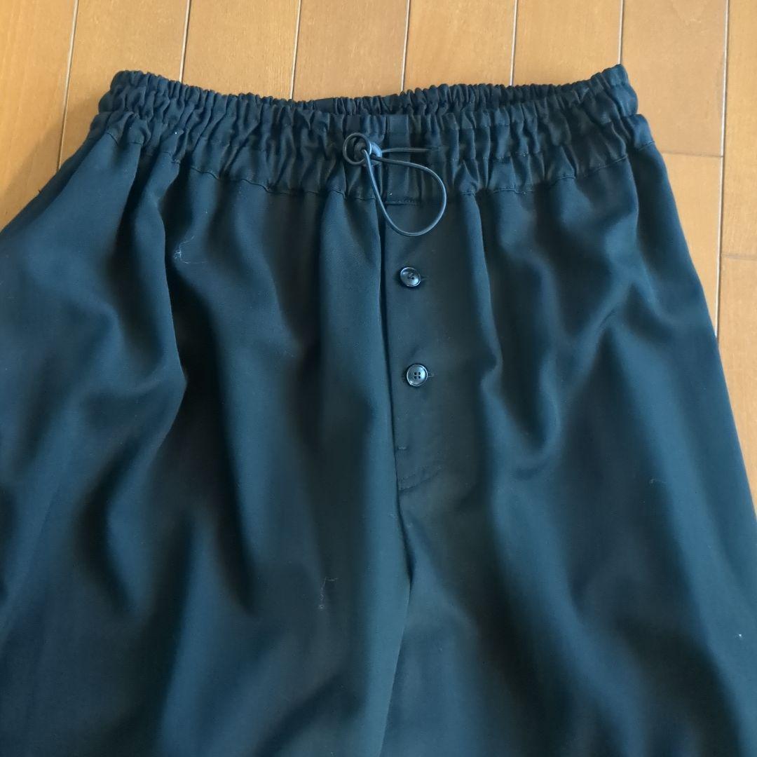 ヨウジヤマモトネイビー サルエルパンツ ウエストゴム