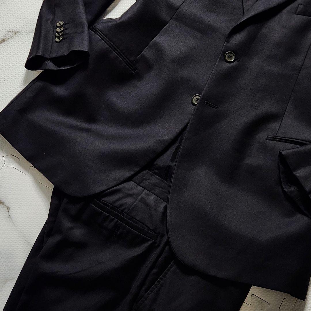 入手困難✨XXL相当 ジョルジオアルマーニ 最高級 カシミヤ素材 スーツ 黒