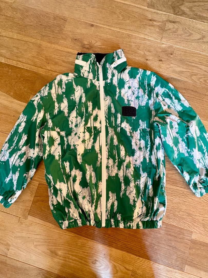美品　Dior 緑と白のナイロンジャケット　110 120