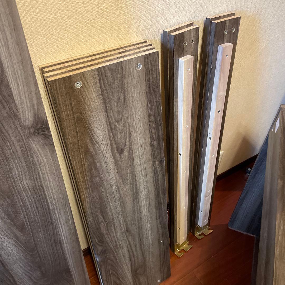 【引き取り限定】ダブルベッドフレーム ダークグレー　引出し収納　コンセント付き