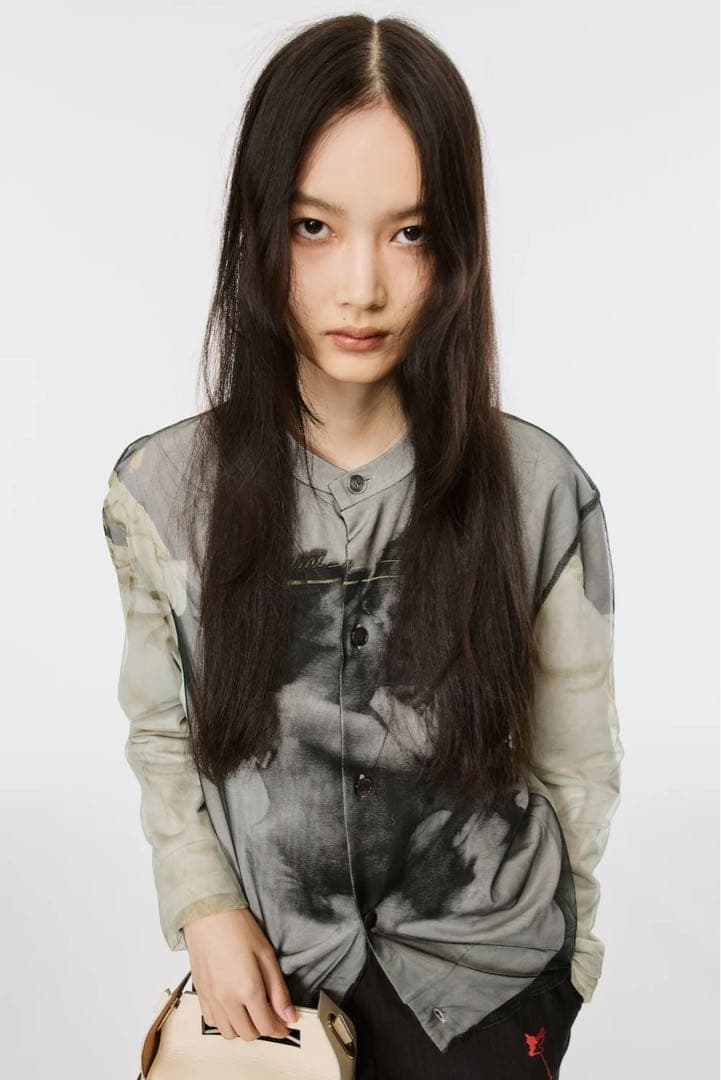 トップス BLURRED ANGEL CARDIGAN WHITE MASU