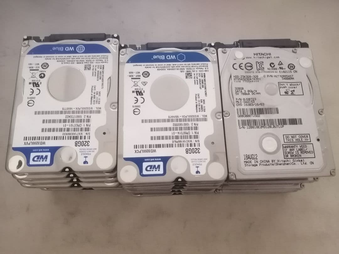 メーカー不問　HDD 2.5インチ　320GB、250GB 合計　26点セット