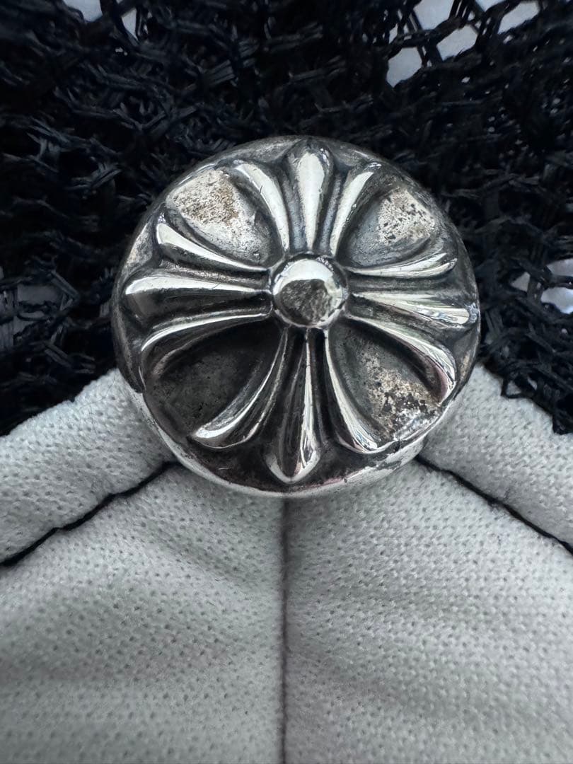 【超美品】CHROME HEARTS 刺繍トラッカーキャップ ブラック/ホワイト