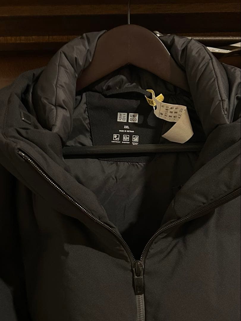 【2XLサイズ‼️】UNIQLO シームレスダウンパーカ ブラック 黒色 ユニクロ